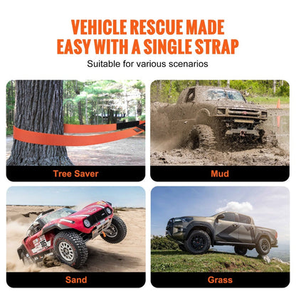 Tow Strap Recovery Kit 3 Inch x 30 ft 36000 lbs Breaking Strength Triple Reinforced Loop Protective Sleeves D-Ring Shackles Storage Bag for Truck Jeep SUV ATV Off Road