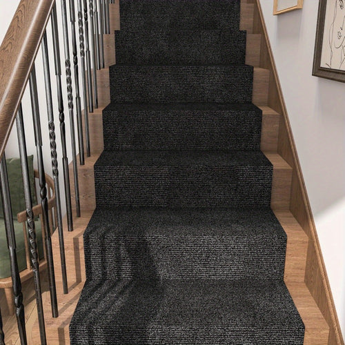 Non-Slip Runner Rug Self-Adhesive Carpet Strip Mat | Machine Washable Hallway Kitchen Stair Mat with Rubber Backing | Cat Scratch Protector Floor Covering