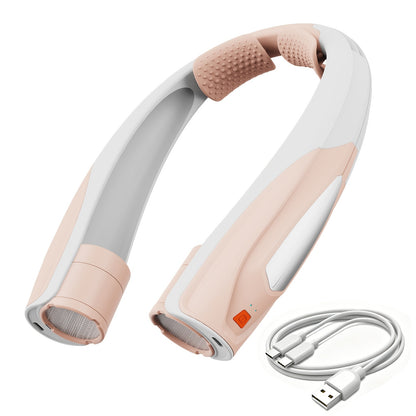 Neck Fan Wearable Bladeless Neckband Fan 3000mAh Dual Battery 6 to 20 Hours Battery Life Dual Wind Speeds Super Quiet Brushless Motor USB Charging Soft Silicone Strap for Work Travel Sports Outdoor