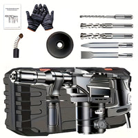 American Standard Electric Drill And Pickaxe + Common Accessories + Tool Box