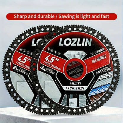 Diamond Tile Saw Blade 4.5 Inch Ultra Thin 3 Pack Precision Cutting for Tile Porcelain Marble Granite Ceramic Trim Chamfer Angle Grinder Compatible Dry Wet Cutting Disc