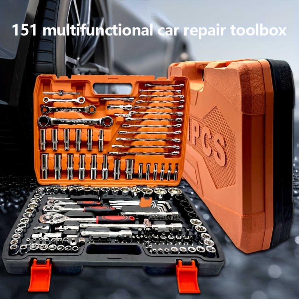 Premium Stainless Steel Repair Tool Kit 55/82/94/121PCS – Complete Automotive & Home Repair Set | Multi-Function Hand Tools | No Charging Required | Easy to Use | Perfect Gift for Men
