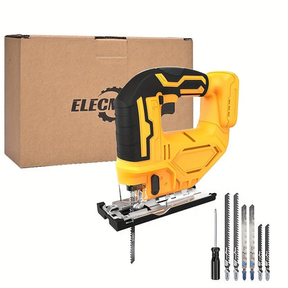 Cordless Jigsaw Compatible with DeWalt 20V Battery - Variable Speed 0-2700 RPM, 80mm Cutting Depth, LED Work Light, 0°-45° Bevel, 3 Orbital Settings for Wood Metal PVC Cutting