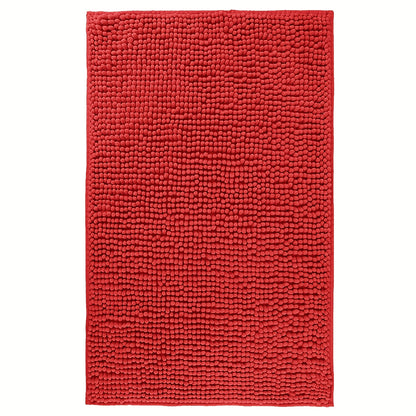Chenille Bath Rug Extra Thick Soft Absorbent Non-Slip Bathroom Mat Machine Washable, Multiple Sizes & Colors