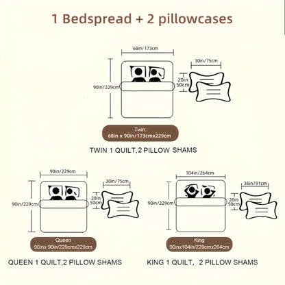 Quilted Bedspread Set 3 Piece Pink Floral Patchwork Comforter Set with 2 Pillowcases, Machine Washable All Season Bed Cover, Soft Breathable Bedroom Bedding Set Twin Full Queen King