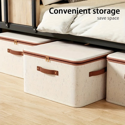 Foldable Storage Bins with Lids 2 Pack - Large Capacity Collapsible Storage Boxes Organizer for Clothes, Blankets, Books, Toys, Under Bed Storage, Closet Shelf