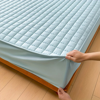 Quilted Waterproof Mattress Protector Soft Breathable Mattress Cover with Deep Pocket for Full Queen King - Solid Color Bedding Pad for Bedroom Guest Room Hotel Apartment School