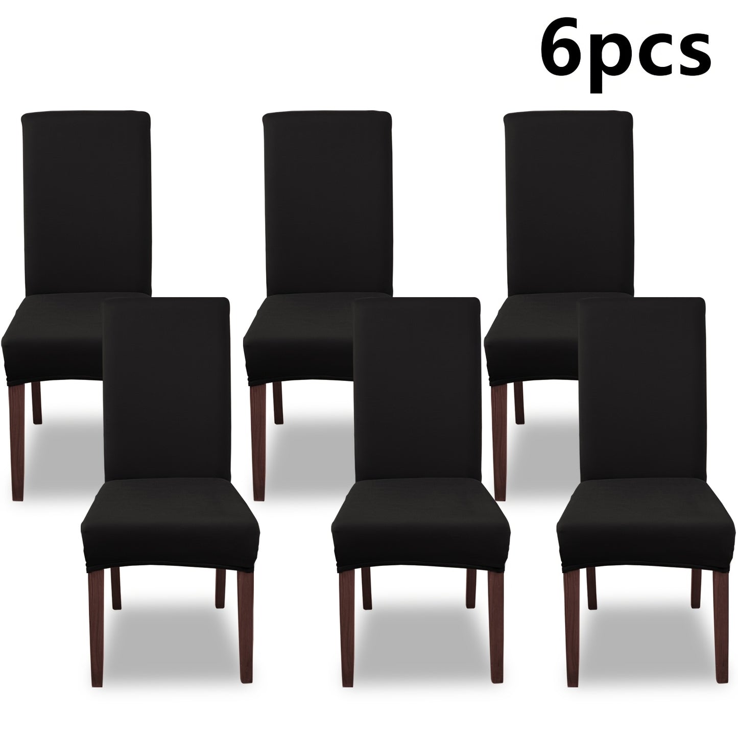 Silky Fiber Elastic Dining Chair Covers Set | Stretch Milk Fiber Slipcover, All-in-One Furniture Protector for Kitchen Wedding Office Hotel Living Room, 4pcs or 6pcs, 8 Colors