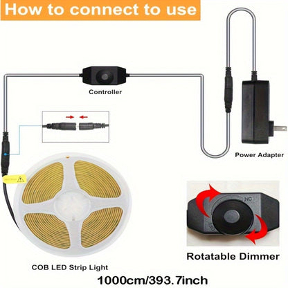 LED Strip Lights 32.8ft 1200 LEDs Dimmable, 2835SMD 24V Ultra Bright Flexible LED Rope Light for Bedroom Kitchen Cabinet Under Cabinet TV Backlight Home Decor