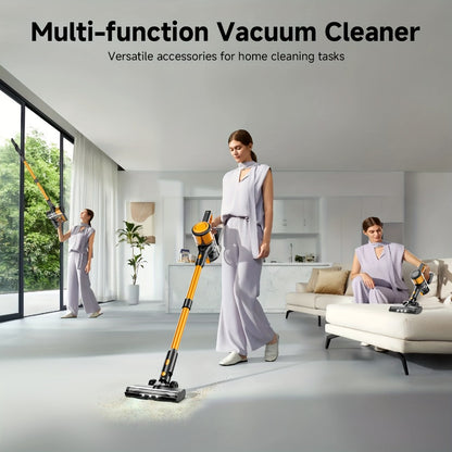 Cordless Stick Vacuum Cleaner 60Kpa 55-Min Runtime - Anti-Tangle Lightweight Handheld Vacuum for Hardwood Floor Carpet Pet Hair Corded Cordless 2200mAh Battery