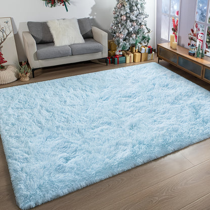 Fluffy Area Rug Large Soft Shag Carpet for Living Room Bedroom – Non-Slip Ultra Thick Plush Floor Mat, Multiple Sizes & Colors, Home Decor