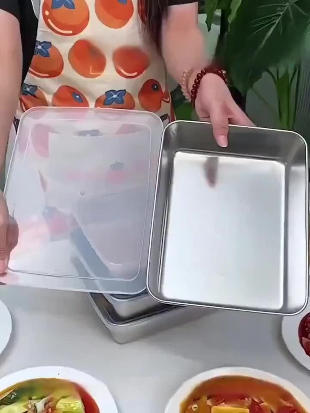 Stainless Steel Food Storage Container Set – Airtight Stackable Kitchen Containers for Meal Prep, Camping & Picnic – Fridge & Freezer Safe, Easy Clean, for Fruits, Meats & Vegetables