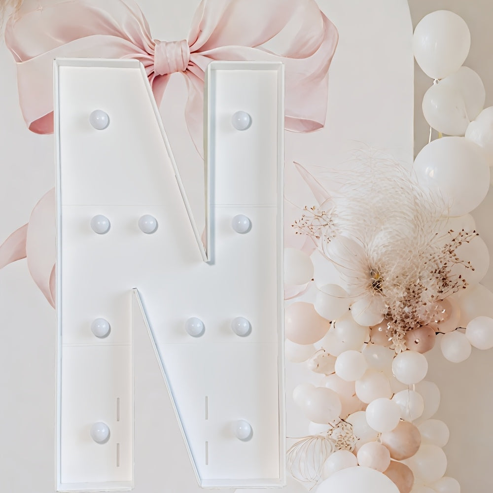Marquee Letter Lights 3ft LED Light Up Letters for Weddings, Proposals & Celebrations - Cool White Lighted KT Board DIY Display Frame