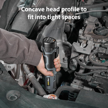 Electric Ratchet Wrench Set 3/8 Inch with 400Nm Impact Wrench - Variable Speed Trigger Batteries Fast Charger 1/4 Inch Adapter Cordless Power Tool Kit | Automotive Home Repair DIY