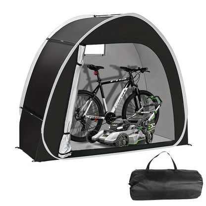 Bike Storage Shed Tent Outdoor Waterproof Bicycle Cover Shelter 210D Oxford PU4000 for 2-3 Bikes Lawn Mower Garden Tool Storage