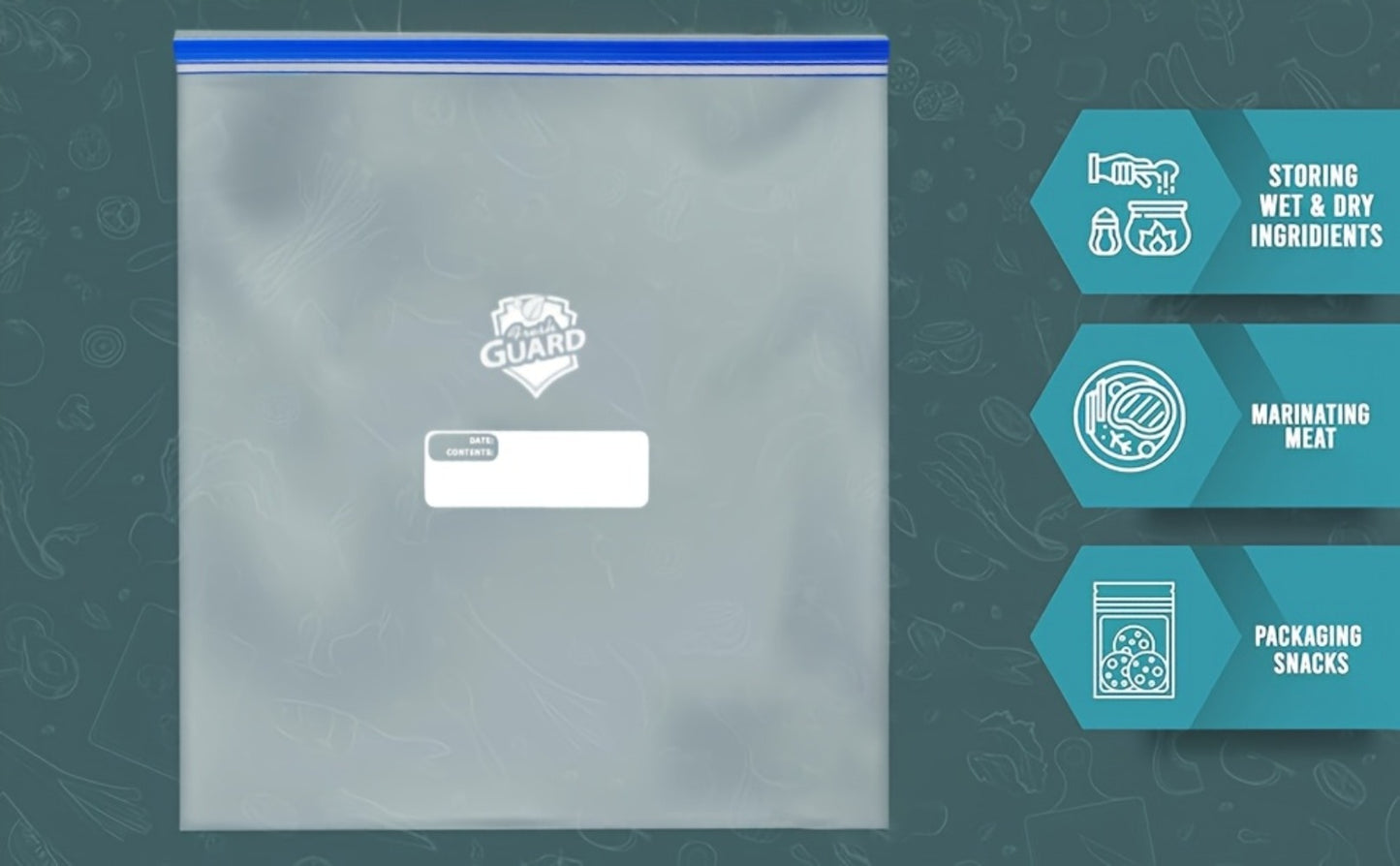 Freezer Storage Bags Resealable – Sturdy Bulk Food Storage Bags with Easy-Open Tabs for Freezer & Refrigerator – 0.25 Gallon, 1 Gallon & 2 Gallon for Fruits, Vegetables, Meats & Meal Prep