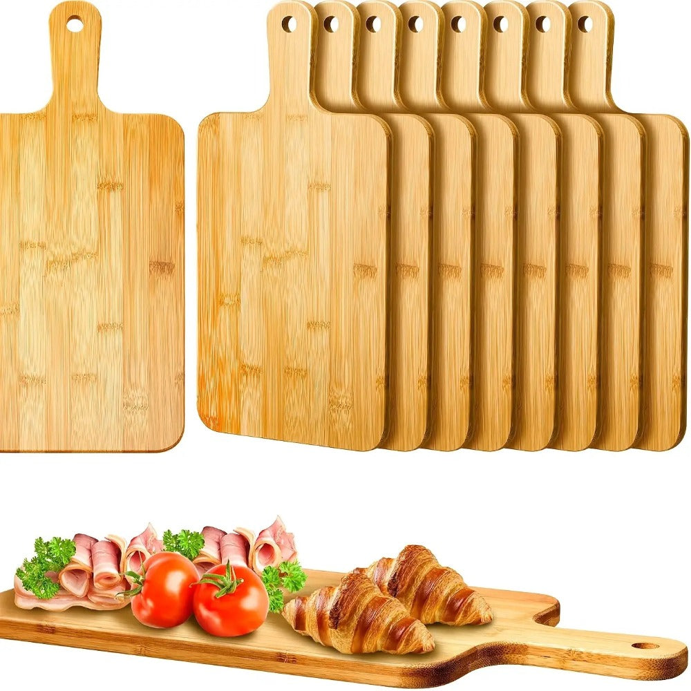 Acacia Wood Cutting Board Set with Handle – Large 15.7x7.8 Inch Kitchen Chopping Boards for Vegetables, Meat & Cheese, Dishwasher Safe, Durable Food Prep Board for Home Chefs, 5-Pack or 10-Pack