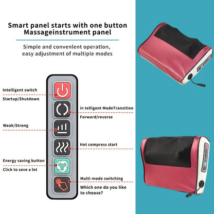 Electric Massager for Neck, Shoulder, Back & Foot – Deep Tissue Kneading Point Massage, Cordless Handheld Body Massager, Relaxation Gift for Women Men Mom Dad, Multiple Modes & Intensities