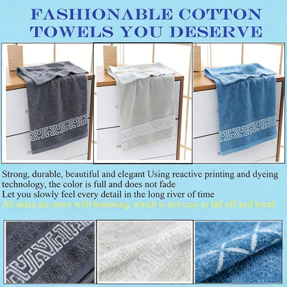 Bath Towel Set of 3 Microfiber Quick Dry 400 GSM Soft Absorbent Bathroom Towels Coastal Pattern Spa Gym Home — Luxury 3-Pack for Adults
