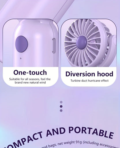 Handheld Fan Mini USB-C Rechargeable 3 Speed 180 Degree Adjustable Portable Personal Fan for Indoor Outdoor Travel Summer Cooling Gift 3 Pack 6 Pack Black Pink Purple