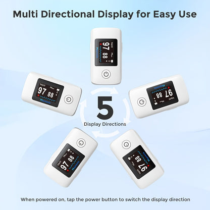 Blood Pressure Monitor Wrist Cuff with Oximeter Fingertip – Digital BP Machine Home Use, 120 Memory, Portable Case & Battery Included, Fully Automatic Hypertension Tracker