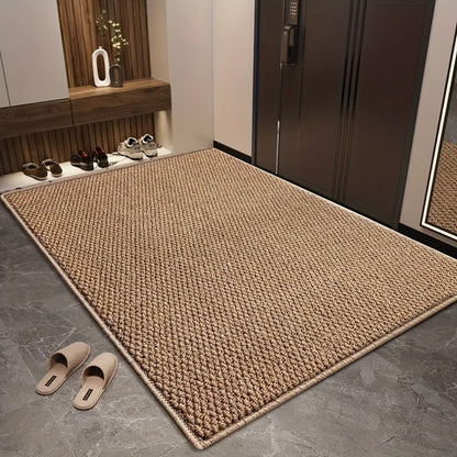 Cat Scratch Resistant Bath Mat Non-Slip Absorbent Entryway Rug Imitation Sisal Floor Mat for Bathroom Doorway Mud Sand Removal Easy Clean 31.5x47.24 inch