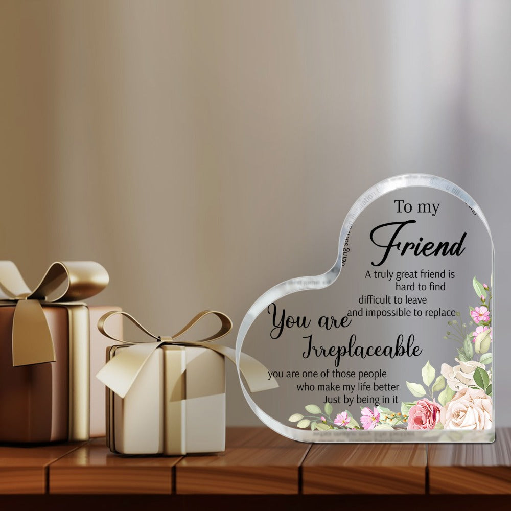 Sunflower Acrylic Friendship Gift for Women – Bestie Birthday Christmas Thank You Present Unbiological Sister BFF Keepsake