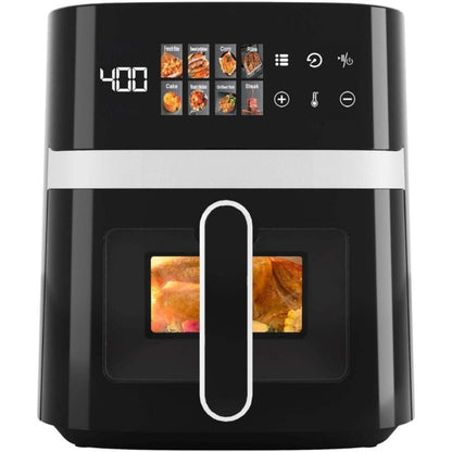 Air Fryer 5 Quart 8-in-1 Electric Hot Air Oven 1350W with LED Touchscreen & 360° Hot Air Circulation – Large Capacity Digital Air Fryer for Fry Roast Bake Grill Dehydrate, Black
