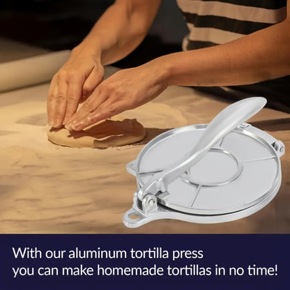 Tortilla Press & Dough Press – 6.5 & 8 Inch Professional Tortilla Maker for Flour & Corn Tortillas, Roti, Quesadilla, Dumpling Wrapper, Flatbread – Heavy Duty Cast Iron Style Kitchen Tool
