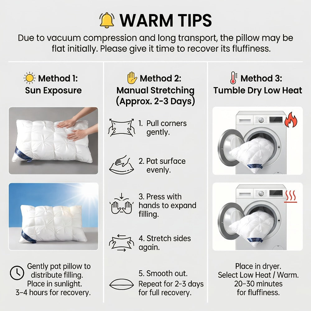 Pillows 2 Pack Queen King Size – Luxury Hotel Quality Deep Sleep Neck Support Pillow High Fluffiness Soft Breathable Fabric All Season Bed Pillow Set