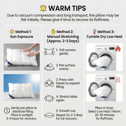 Pillows 2 Pack Queen King Size – Luxury Hotel Quality Deep Sleep Neck Support Pillow High Fluffiness Soft Breathable Fabric All Season Bed Pillow Set