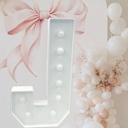 Marquee Letter Lights 3ft LED Light Up Letters for Weddings, Proposals & Celebrations - Cool White Lighted KT Board DIY Display Frame