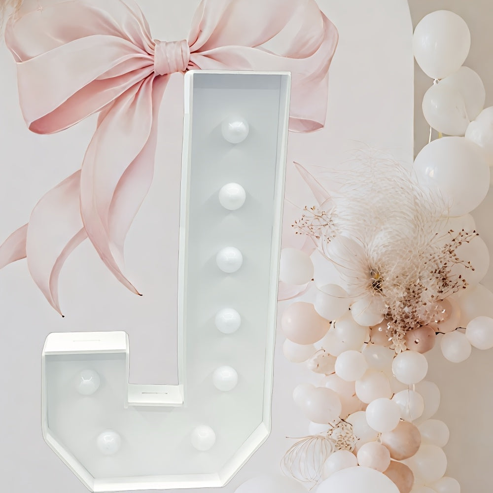 Marquee Letter Lights Warm White LED - 3FT Light Up Letters A-Z for Birthday, Anniversary, Wedding & Party Decor, Battery Powered KT Board Lighted Alphabet Signs for Wall & Indoor Display
