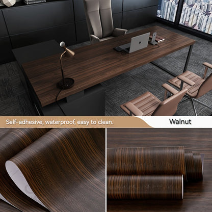 Wood Grain Floor Sticker Roll Peel & Stick Self-Adhesive Non-Slip Thickened Vinyl – Vintage DIY Flooring for Walls, Floors, Desks & Door Panels