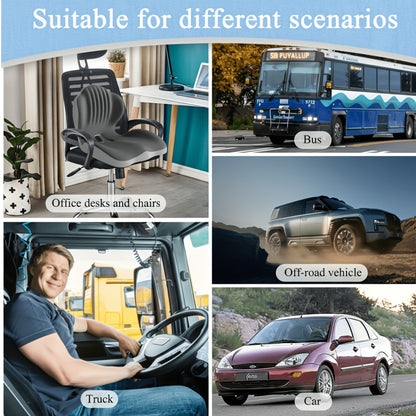 Memory Foam Seat Cushion Ergonomic with Back Support & Breathable Hollow Design – Comfortable Chair Pad for Office, Car Seat & Long Sitting, Unisex Gift