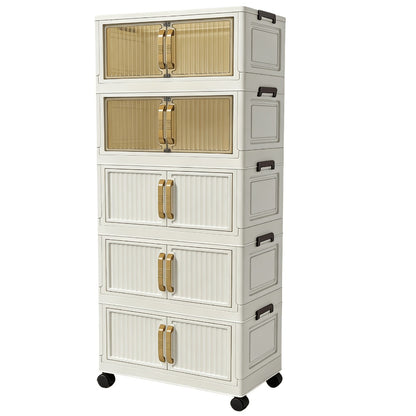 Shoe Cabinet Entryway Organizer – Multi-Functional Foldable Storage Cabinet 3/5 Tier Large Capacity | Space-Saving Closet Organizer for Entrance, Corridor, Bedroom & Living Room | Sturdy & Easy Setup