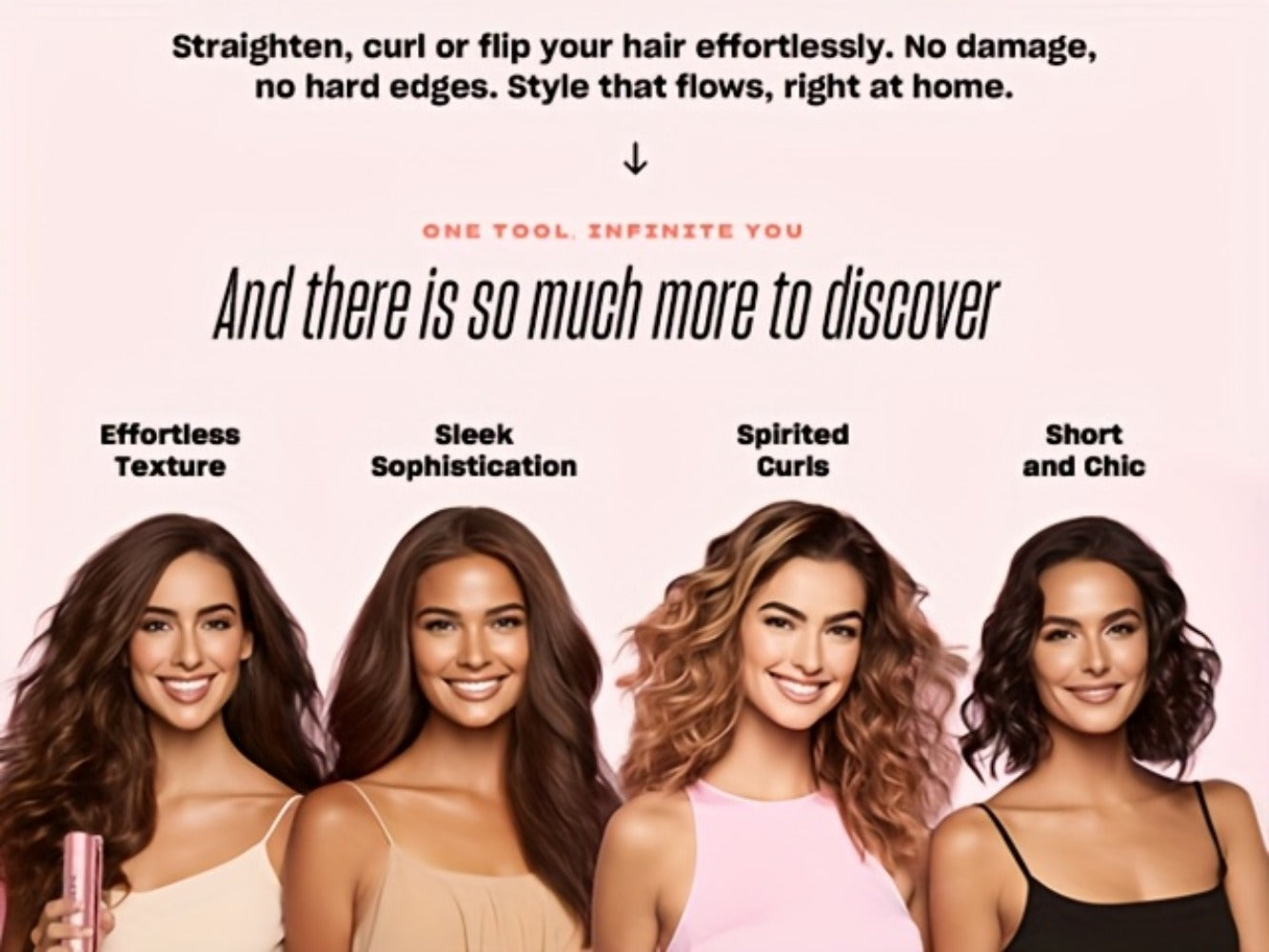Hair Straightener Flat Iron 2-in-1 Curling Iron | 460°F Professional Ceramic Plates | 15s Fast Heating | Temp Memory | UltraSmooth Anti-Frizz | Gift Set for Women Girls