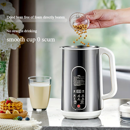Soy Milk Maker Machine 40oz – 800W Stainless Steel Nut Milk, Soup & Juice Blender with 24-Hour Timer, Auto-Clean & Touch Control