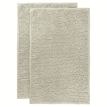Chenille Bath Rug Extra Thick Soft Absorbent Non-Slip Bathroom Mat Machine Washable, Multiple Sizes & Colors