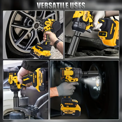 Brushless Impact Wrench for Dewalt 20V Battery - 1/2 Inch 450 Lb-Ft High Torque Electric Impact Gun, 3300 RPM for Cars & Home Use
