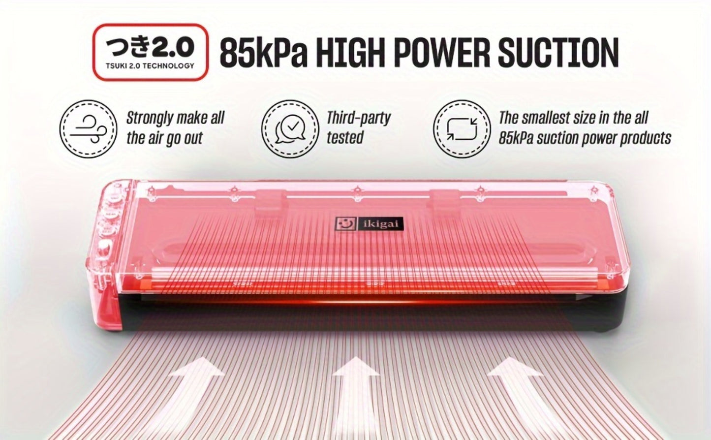 Vacuum Sealer Machine 80kPa Powerful Suction Automatic Food Sealer 125W Dry Wet Modes Stainless Steel Easy Clean Food Preservation System for Home Kitchen
