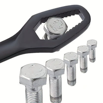Torx Wrench Set 2pcs Adjustable Self-Tightening Dual End Carbon Steel Portable Handle Multi-Functional Universal Wrench for Car Repair Automotive Bike Motorcycle Home DIY Random Color