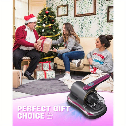 Cordless Mattress Vacuum Cleaner Handheld Bed Vacuum for Dust Mites, Allergens & Pet Hair - Portable Wireless Upholstery Vacuum for Mattress, Sofa, Carpet & Bedding, Lightweight Easy to Use, Purple