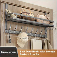 Gray 23.62inch 8 Hooks