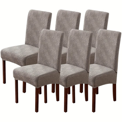 Dining Chair Covers Stretch Jacquard Slipcovers Removable Washable Chair Protector for Kitchen Hotel Restaurant Set of 4 or 6