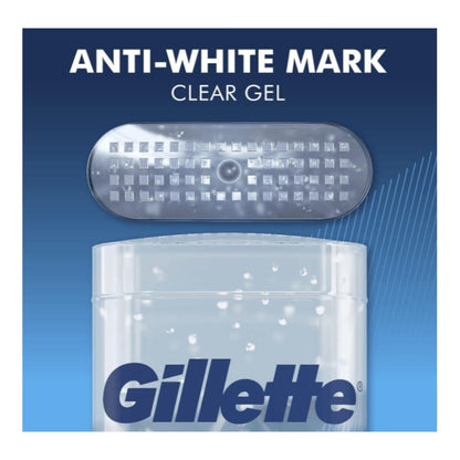 Antiperspirant Deodorant for Men Gillette Clinical 72-Hour Protection – Clear Gel Cool Wave Scent, 3.8 oz, Pack of 4, Anti-White Mark, Prescription Strength Sweat Defense