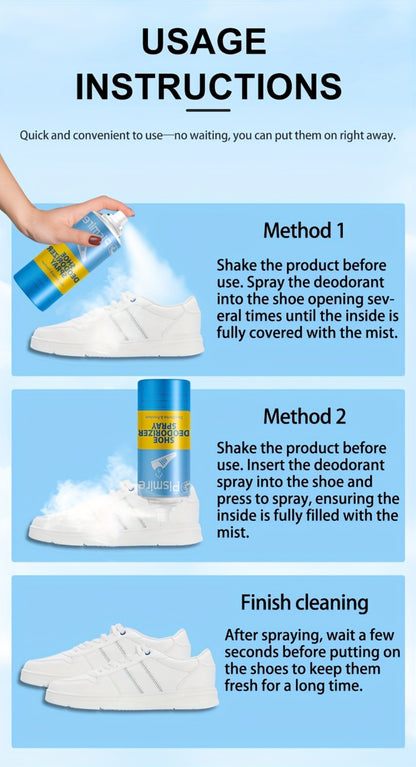 Foot Deodorant Spray 8.79oz – Powerful 24-Hour Odor Eliminator for Shoes, Clothing & Body, Long-Lasting Freshness for Athletes, Women & Daily Use
