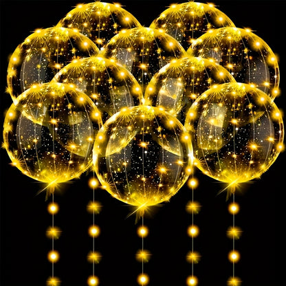 LED Light Up Bobo Balloons with LED String Lights 20pcs Party Decoration Kit – Birthday Wedding Christmas Easter Graduation Decor