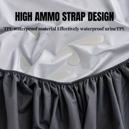 Waterproof Fitted Sheet Soft Breathable Mattress Cover Solid Color Deep Pocket Bed Sheet for Bedroom Guest Room Dorm Twin Full Queen King