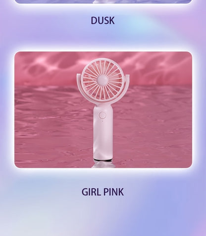 Handheld Fan Mini USB-C Rechargeable 3 Speed 180 Degree Adjustable Portable Personal Fan for Indoor Outdoor Travel Summer Cooling Gift 3 Pack 6 Pack Black Pink Purple